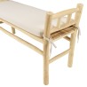 WILL Bench - Natural Teak Branches with White Cushion