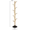 WILL Multi-Branch Coat Rack in Natural Teak - Organize Coats & Accessories