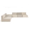 Canapé modulable GLORIA en coton gris et beige