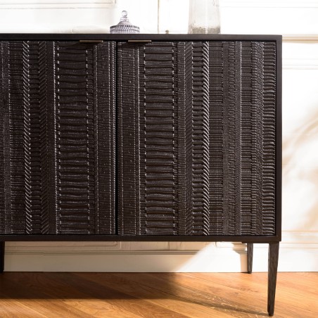Buffet GLORIA en manguier noir 4 portes