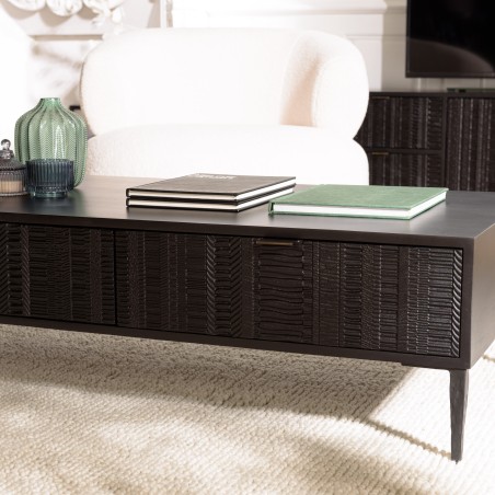 Table basse GLORIA en manguier noir