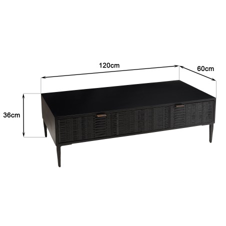 Table basse GLORIA en manguier noir