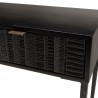 Console GLORIA en manguier noir - 2 tiroirs sculptés