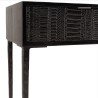 Console GLORIA en manguier noir - 2 tiroirs sculptés