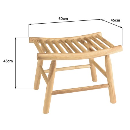 WILL Stool - Natural Teak Branches with Openwork Seat