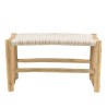 Banc WILL en teck naturel et macramé blanc