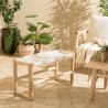 Banc WILL en teck naturel et macramé blanc