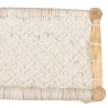 WILL Teak Branch Bench with White Macramé Seat