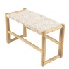 WILL Teak Branch Bench with White Macramé Seat