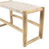 WILL Teak Branch Bench with White Macramé Seat