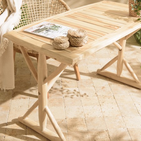 Bureau WILL en branches de teck naturel 120x60cm