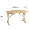 WILL Desk 120x60cm - Natural Teak Branches