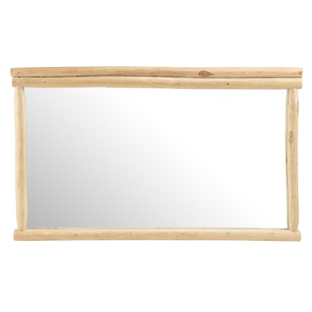Miroir rectangulaire en branches de teck naturel