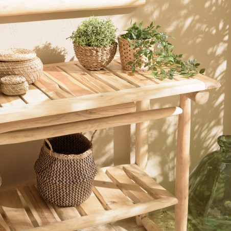 Console WILL en branches de teck naturel