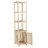 WILL - 2-tier Shelf with 1 Door in Natural Teak Branches