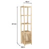 WILL - 2-tier Shelf with 1 Door in Natural Teak Branches