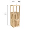 WILL 1-Tier Shelf with 2 Doors - Natural Teak Branches
