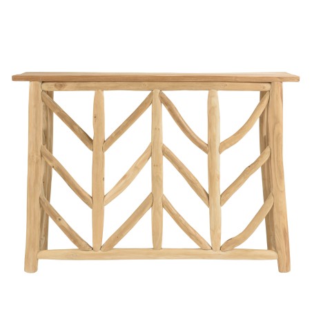 WILL - Natural Teak Console Table with Openwork Base