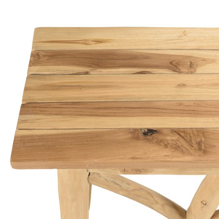 WILL - Natural Teak Console Table with Openwork Base
