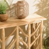 WILL - Natural Teak Console Table with Openwork Base