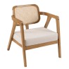 Fauteuil FLORES en teck avec dossier en cannage naturel