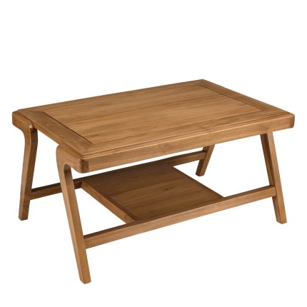 WILL - FLORES Rectangular Coffee Table with Double Top in Teak
