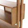 Étagère 6 niveaux en bois de mahogany et cannage naturel