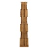 Étagère 6 niveaux en bois de mahogany et cannage naturel