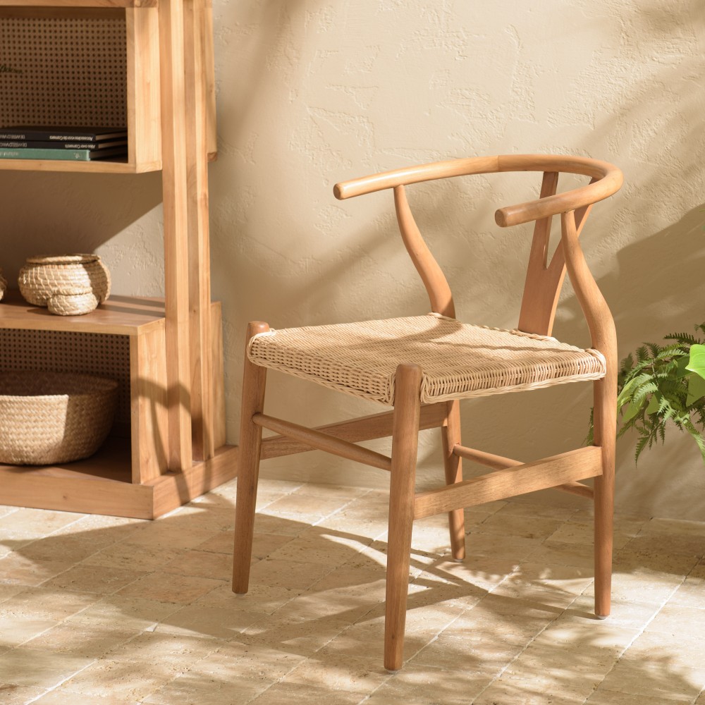 Chaise WILL en bois de mahogany et rotin Chaise WILL en bois de mahogany et rotin
