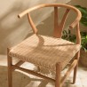 Chaise WILL en bois de mahogany et rotin