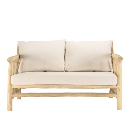 Ensemble BORNEO WILL : canapé 2 p. 2 fauteuils 1 table basse en teck
