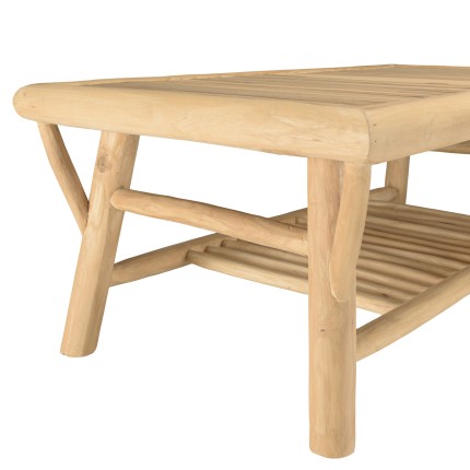 Ensemble BORNEO WILL : canapé 2 p. 2 fauteuils 1 table basse en teck