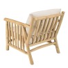 Ensemble BORNEO WILL : canapé 2 p. 2 fauteuils 1 table basse en teck