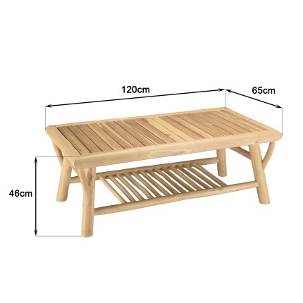 Ensemble BORNEO WILL : canapé 2 p. 2 fauteuils 1 table basse en teck