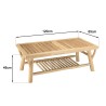 Ensemble BORNEO WILL : canapé 2 p. 2 fauteuils 1 table basse en teck