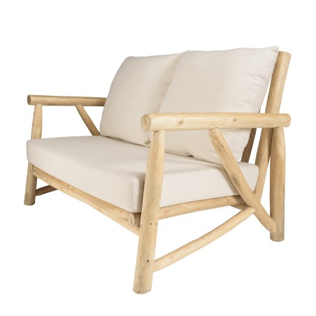 WILL - MADURA Set: 2-Seater Sofa, 2 Armchairs, Teak Coffee Table