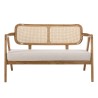 Ensemble FLORES en teck - Canapé 2 p., 2 fauteuils, 1 table basse