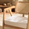 Ensemble FLORES en teck - Canapé 2 p., 2 fauteuils, 1 table basse