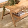 Ensemble FLORES en teck - Canapé 2 p., 2 fauteuils, 1 table basse