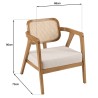 Ensemble FLORES en teck - Canapé 2 p., 2 fauteuils, 1 table basse