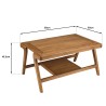 Ensemble FLORES en teck - Canapé 2 p., 2 fauteuils, 1 table basse