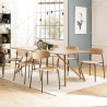 TOM Set of 2 'Schoolboy' Chairs - Ash Wood & Black Steel Legs