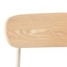TOM Set of 2 'Schoolboy' Chairs - Ash Wood & White Steel Legs