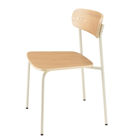 Lot de 2 chaises écolier en bois de frêne