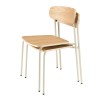 Lot de 2 chaises écolier en bois de frêne