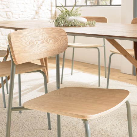 Lot de 2 chaises écolier bois de frêne