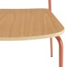 TOM - Set of 2 'Schoolboy' Chairs | Ash Wood & Terracotta Steel