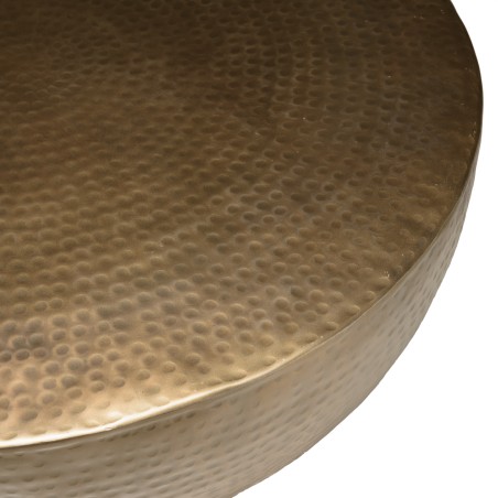 JOHAN Round Shell Coffee Table 90x90cm - Antique Gold Aluminum