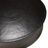 Table basse ronde JOHAN en aluminium noir 117x117cm