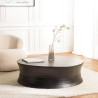 JOHAN Round Coffee Table 117x117cm - Black Aluminum